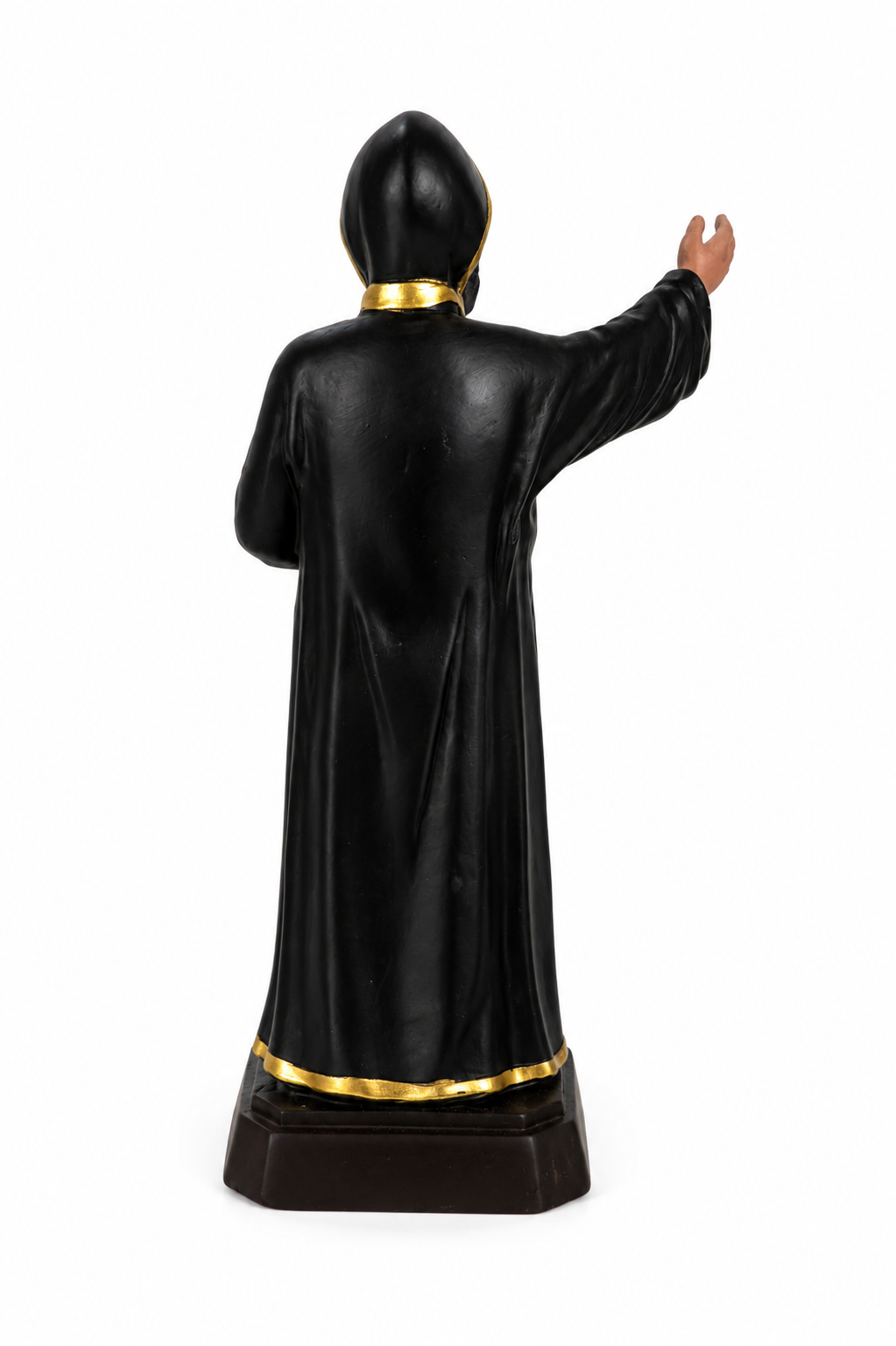 Statue de Saint Charbel noir et blanc - 21 cm – Image 3