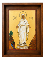 Icône avec cadre de Notre Dame de Harissa - 21x27 cm