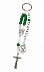 Porte clés Saint Charbel - Vert